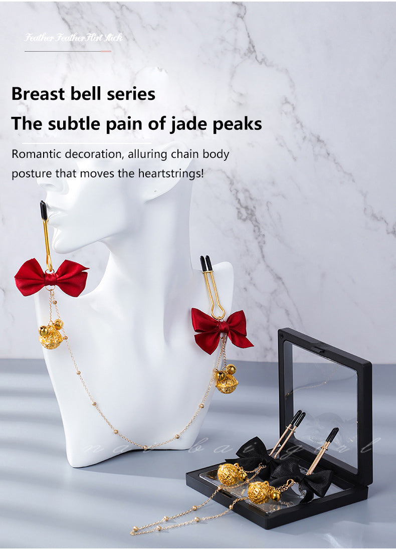 Pinch Luxury Nipple Clamps with Gold Chain