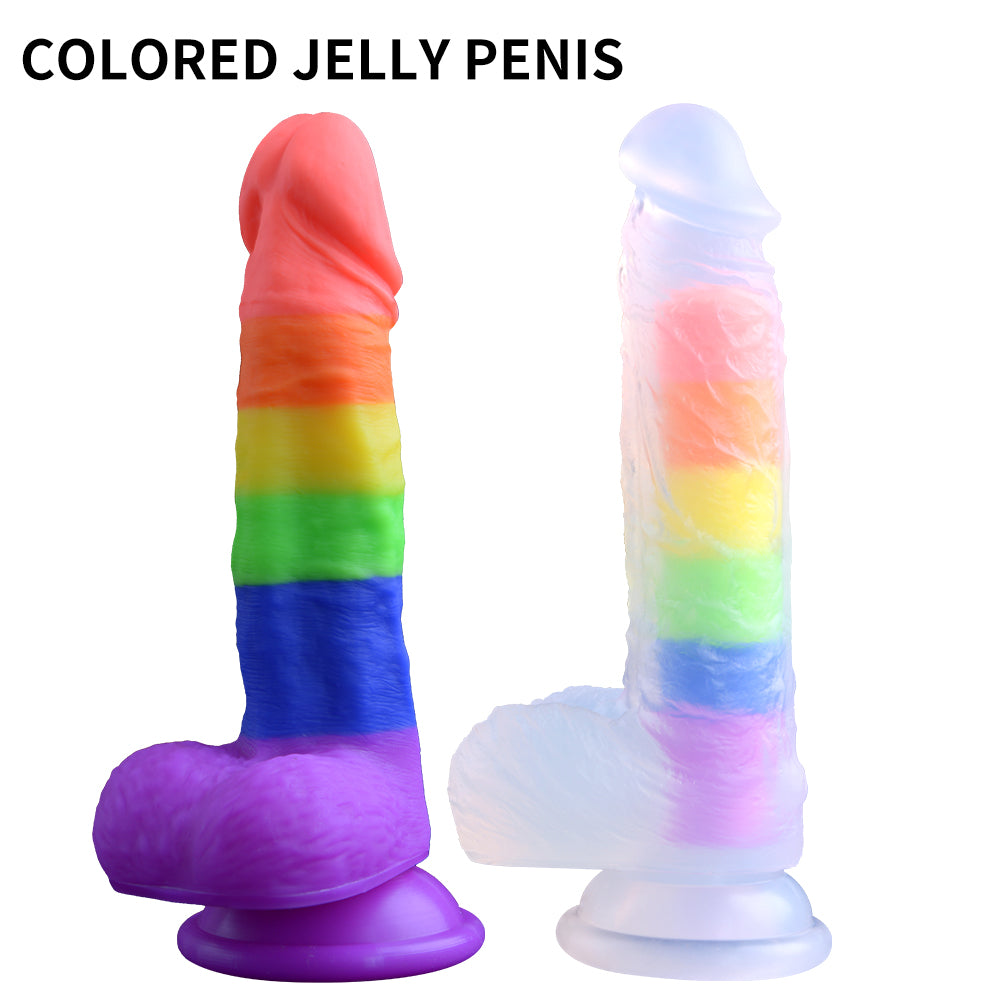 Colours Pride Edition 6 Inch Silicone Dildo in Rainbow