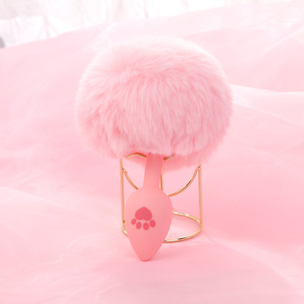 【Alluereve】Furry Cat Claw Tail and Plug/butt plugs/sm/pink and white