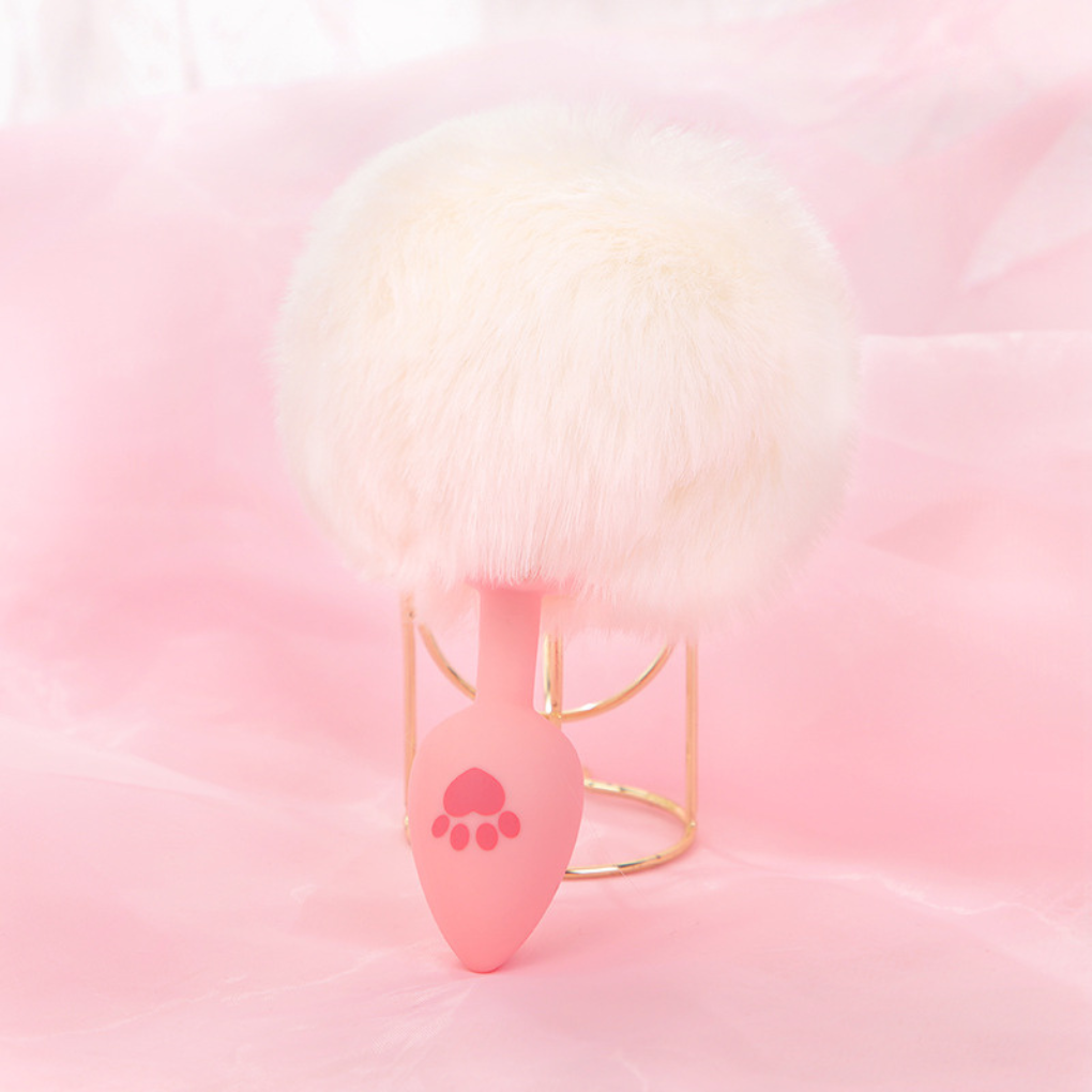 【Alluereve】Furry Cat Claw Tail and Plug/butt plugs/sm/pink and white