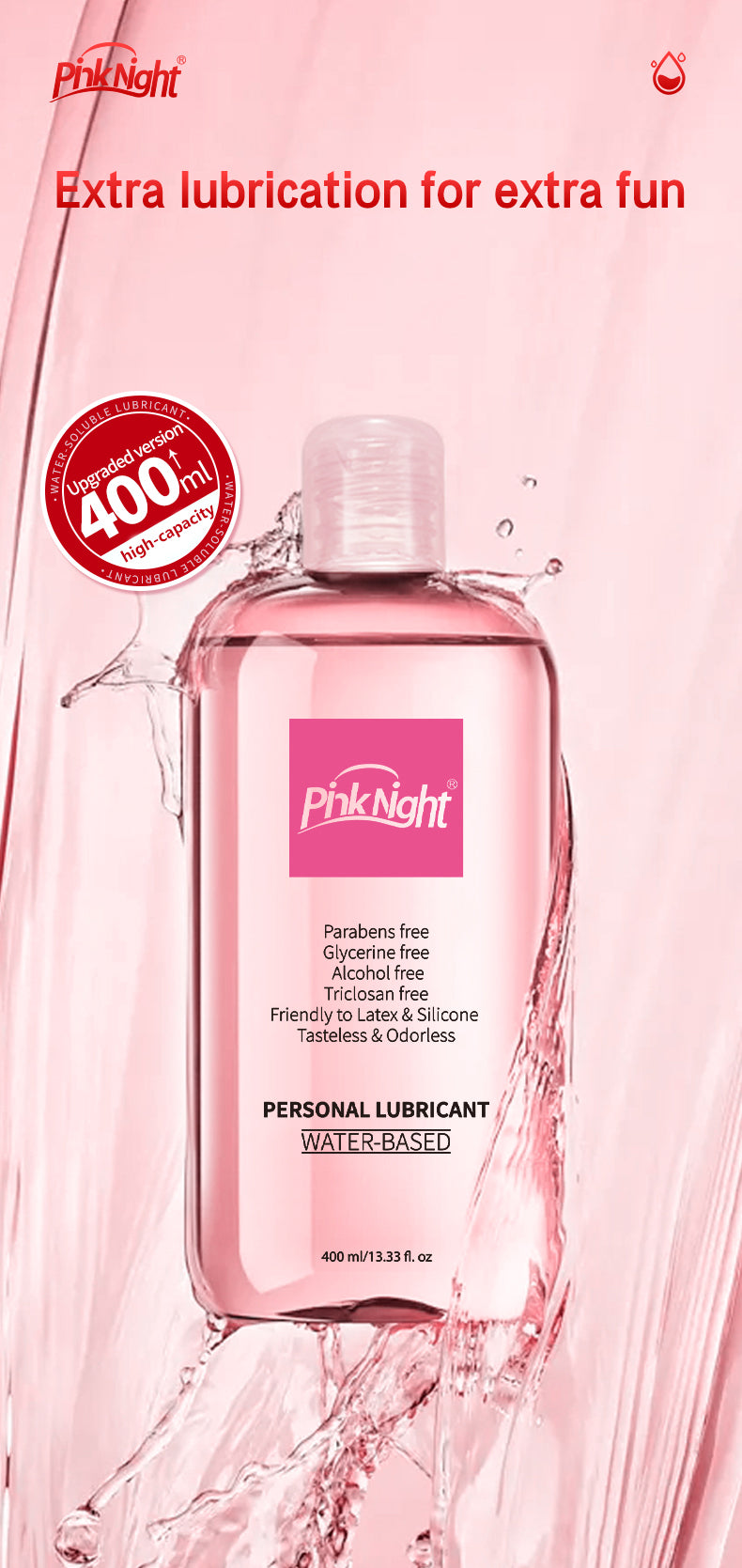 【Alluereve】400ml sex lubricant/pinknight/lubricant/High capacity