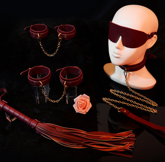 【Alluereve】Luxurious Burgundy SM Kit/leather/18+/5pcs in 1