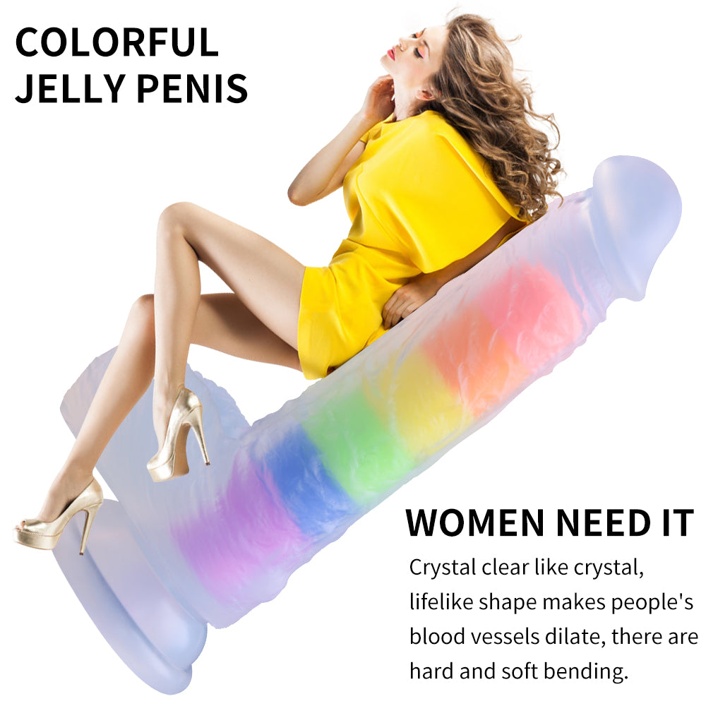 Colours Pride Edition 6 Inch Silicone Dildo in Rainbow