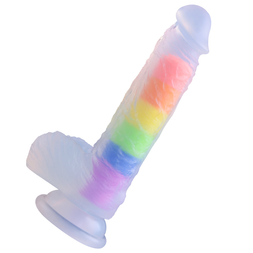 Colours Pride Edition 6 Inch Silicone Dildo in Rainbow