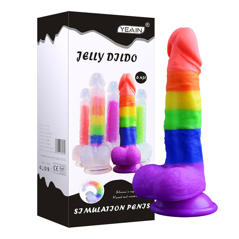 Colours Pride Edition 6 Inch Silicone Dildo in Rainbow