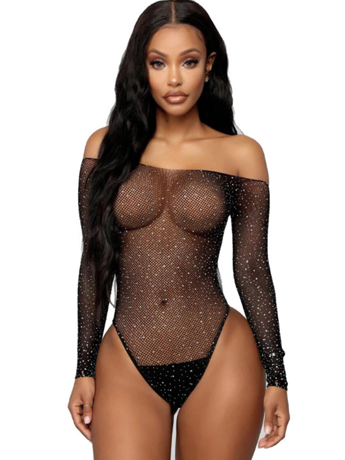 Allureve Women Sensual Nylon Bodysuit for Intimate Elegance