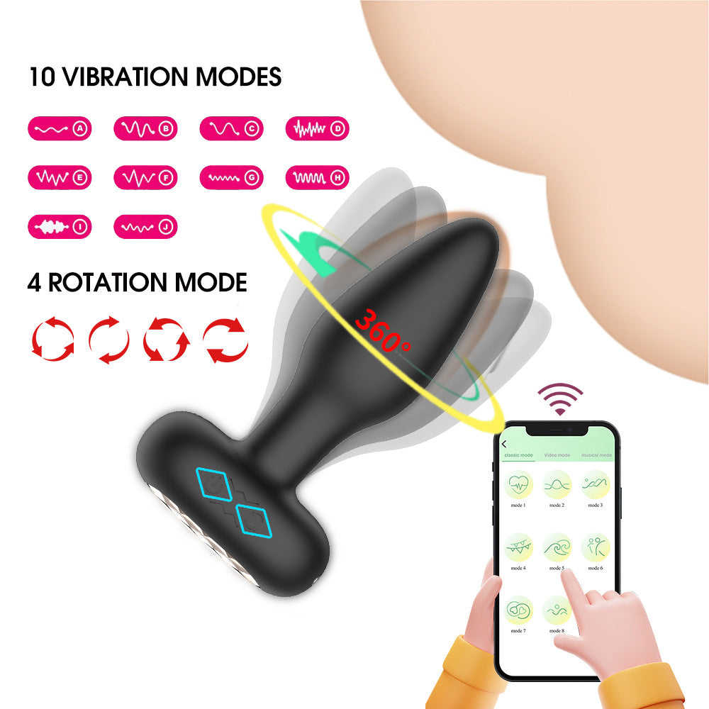 【Alluereve】Ultra-Remote Control Rotating Vibrating Silicone Anal Plug/butt plugs/sm